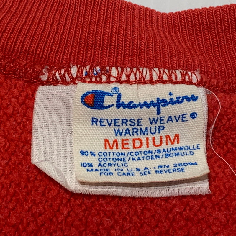 【中古品】【メンズ】 CHAMPION チャンピオン 80’s VINTAGE REVERSE WEAVE SWEAT 80年代 ヴィンテージ リバース ウィーブ スウェット 長袖 トップス トレーナー 目無し 145-260903-sa-13-teih サイズ：M カラー：レッド 万代Net店