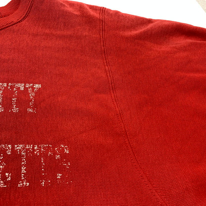 【中古品】【メンズ】 CHAMPION チャンピオン 80’s VINTAGE REVERSE WEAVE "UNIVERSITY" SWEAT 80年代 ヴィンテージ リバース ウィーブ ユニバーシティ スウェット 長袖 トレーナー 三段プリント 145-260903-sa-12-teih サイズ：M カラー：レッド 万代Net店