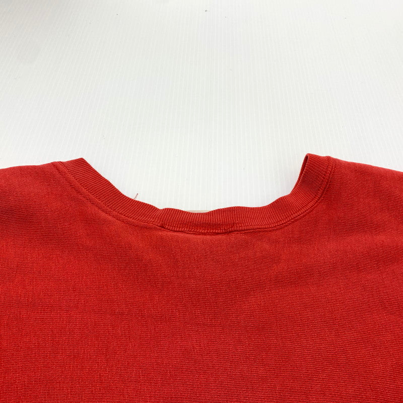 【中古品】【メンズ】 CHAMPION チャンピオン 80’s VINTAGE REVERSE WEAVE "UNIVERSITY" SWEAT 80年代 ヴィンテージ リバース ウィーブ ユニバーシティ スウェット 長袖 トレーナー 三段プリント 145-260903-sa-12-teih サイズ：M カラー：レッド 万代Net店