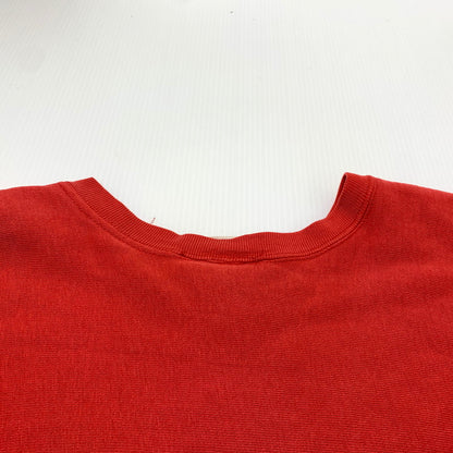 【中古品】【メンズ】 CHAMPION チャンピオン 80’s VINTAGE REVERSE WEAVE "UNIVERSITY" SWEAT 80年代 ヴィンテージ リバース ウィーブ ユニバーシティ スウェット 長袖 トレーナー 三段プリント 145-260903-sa-12-teih サイズ：M カラー：レッド 万代Net店