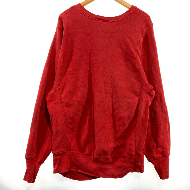 【中古品】【メンズ】 CHAMPION チャンピオン 80’s VINTAGE REVERSE WEAVE "UNIVERSITY" SWEAT 80年代 ヴィンテージ リバース ウィーブ ユニバーシティ スウェット 長袖 トレーナー 三段プリント 145-260903-sa-12-teih サイズ：M カラー：レッド 万代Net店