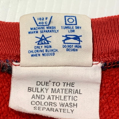【中古品】【メンズ】 CHAMPION チャンピオン 80’s VINTAGE REVERSE WEAVE "UNIVERSITY" SWEAT 80年代 ヴィンテージ リバース ウィーブ ユニバーシティ スウェット 長袖 トレーナー 三段プリント 145-260903-sa-12-teih サイズ：M カラー：レッド 万代Net店