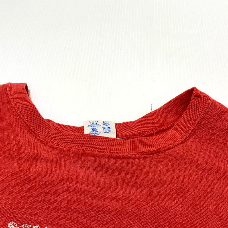 【中古品】【メンズ】 CHAMPION チャンピオン 80’s VINTAGE REVERSE WEAVE "UNIVERSITY" SWEAT 80年代 ヴィンテージ リバース ウィーブ ユニバーシティ スウェット 長袖 トレーナー 三段プリント 145-260903-sa-12-teih サイズ：M カラー：レッド 万代Net店