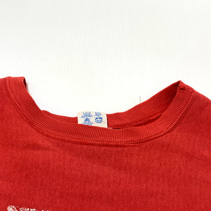 【中古品】【メンズ】 CHAMPION チャンピオン 80’s VINTAGE REVERSE WEAVE "UNIVERSITY" SWEAT 80年代 ヴィンテージ リバース ウィーブ ユニバーシティ スウェット 長袖 トレーナー 三段プリント 145-260903-sa-12-teih サイズ：M カラー：レッド 万代Net店