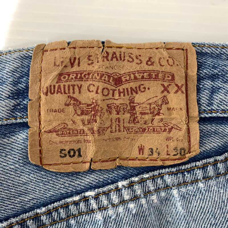 【現状渡し品】【メンズ】 Levi's リーバイス 90's 501 DENIM PANTS MADE IN USA 501-0114 90年代 デニムパンツ ボトムス ジーンズ USA製 156-260905-ko-03-teih サイズ：W34L30 カラー：インディゴ 万代Net店