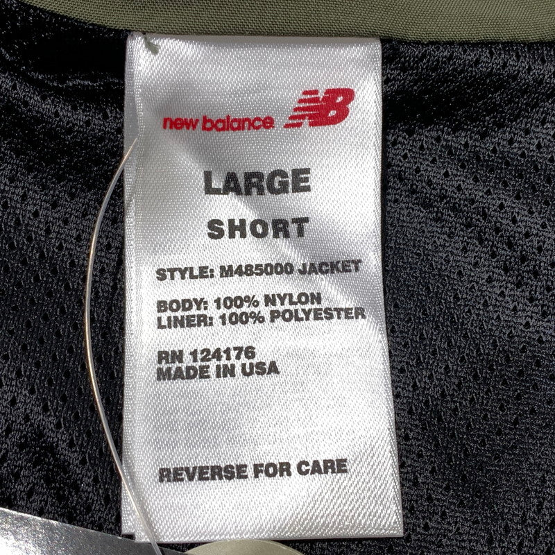 【中古品】【メンズ】 NEW BALANCE ニューバランス NYLON JACKET M485000 ナイロン ジャケット アウター 148-260903-sa-05-teih サイズ：L カラー：カーキ 万代Net店