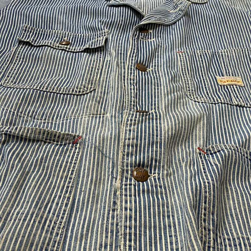 【ジャンク品】【メンズ】 PAYDAY ペイデイ 50’s VINTAGE COVERALL 50年代 ヴィンテージ カバーオール 長袖 トップス 145-260906-sa-15-teih サイズ：不明 カラー：ストライプ 万代Net店
