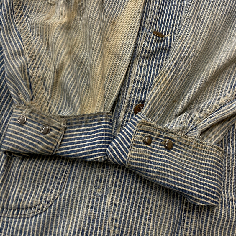 【ジャンク品】【メンズ】 PAYDAY ペイデイ 50’s VINTAGE COVERALL 50年代 ヴィンテージ カバーオール 長袖 トップス 145-260906-sa-15-teih サイズ：不明 カラー：ストライプ 万代Net店