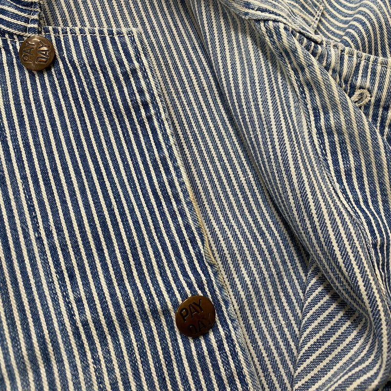 【ジャンク品】【メンズ】 PAYDAY ペイデイ 50’s VINTAGE COVERALL 50年代 ヴィンテージ カバーオール 長袖 トップス 145-260906-sa-15-teih サイズ：不明 カラー：ストライプ 万代Net店