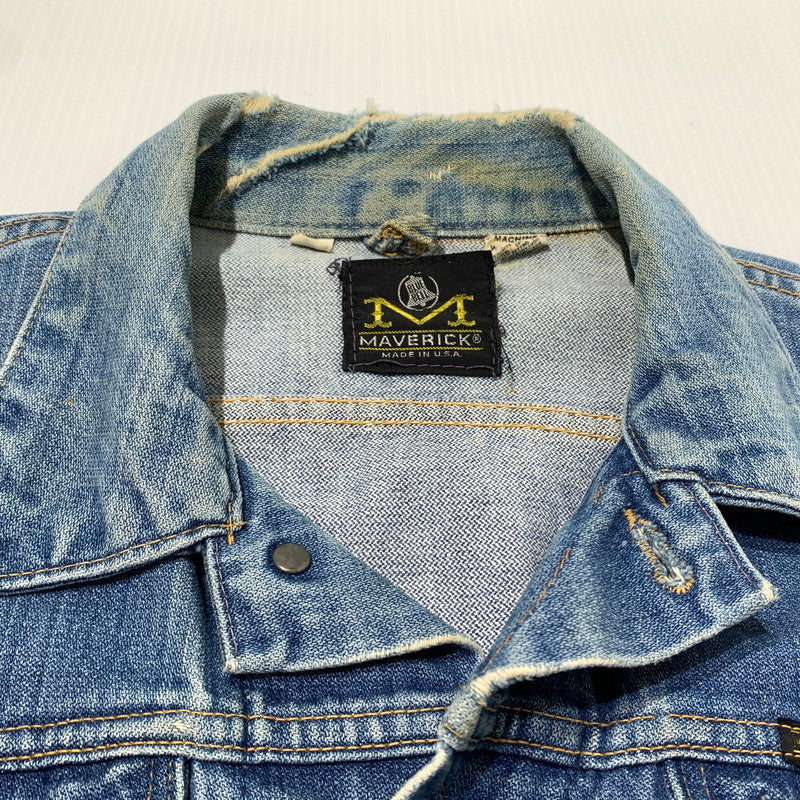 【現状渡し品】【メンズ】 MAVERICK マーヴェリック 70’s VINTAGE DENIM JACKET 70年代 ヴィンテージ デニム ジャケット アウター 145-260903-sa-03-teih サイズ：40 カラー：インディゴ 万代Net店
