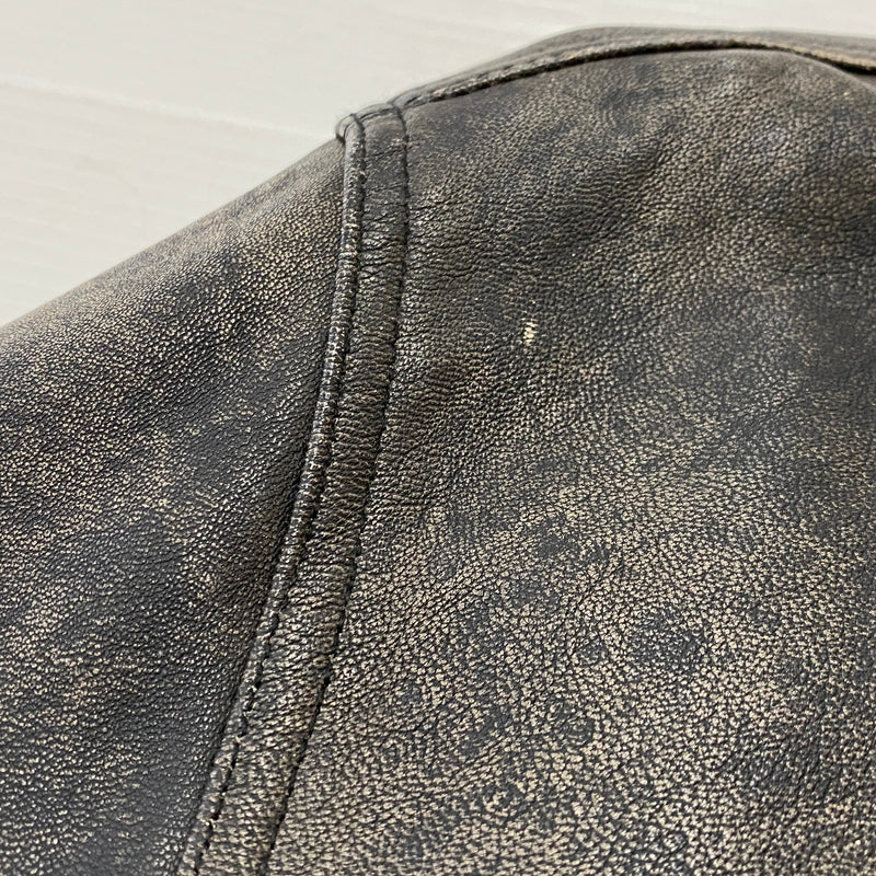 【中古品】【メンズ】 STUSSY ステューシー WORK JACKET STONEWASH LEATHER 115755 ワーク ジャケット ストーンウォッシュ レザー アウター 142-260906-sa-11-teih サイズ：M カラー：ブラック 万代Net店