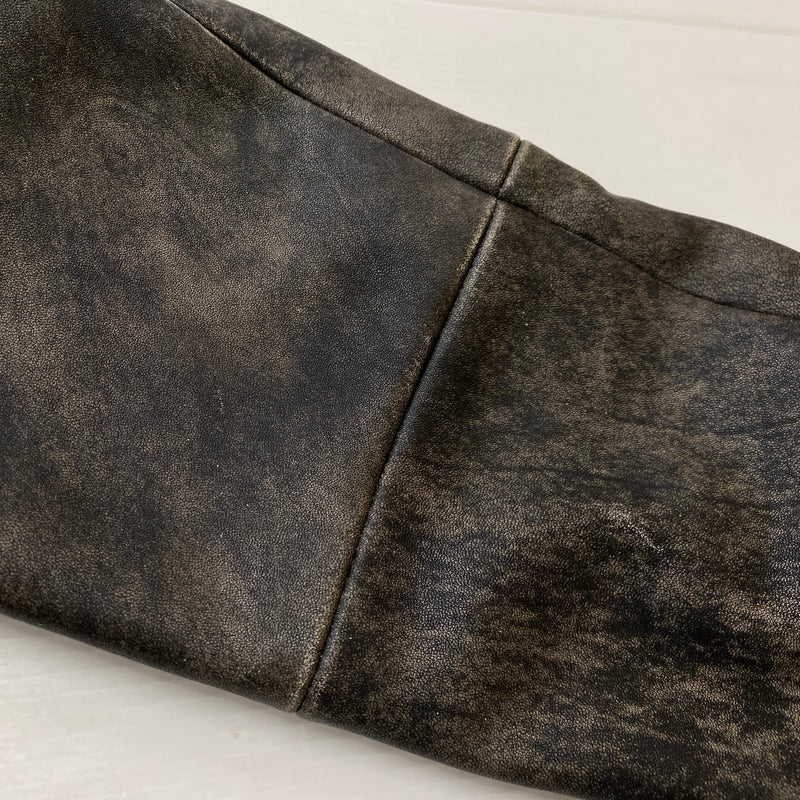 【中古品】【メンズ】 STUSSY ステューシー WORK JACKET STONEWASH LEATHER 115755 ワーク ジャケット ストーンウォッシュ レザー アウター 142-260906-sa-11-teih サイズ：M カラー：ブラック 万代Net店