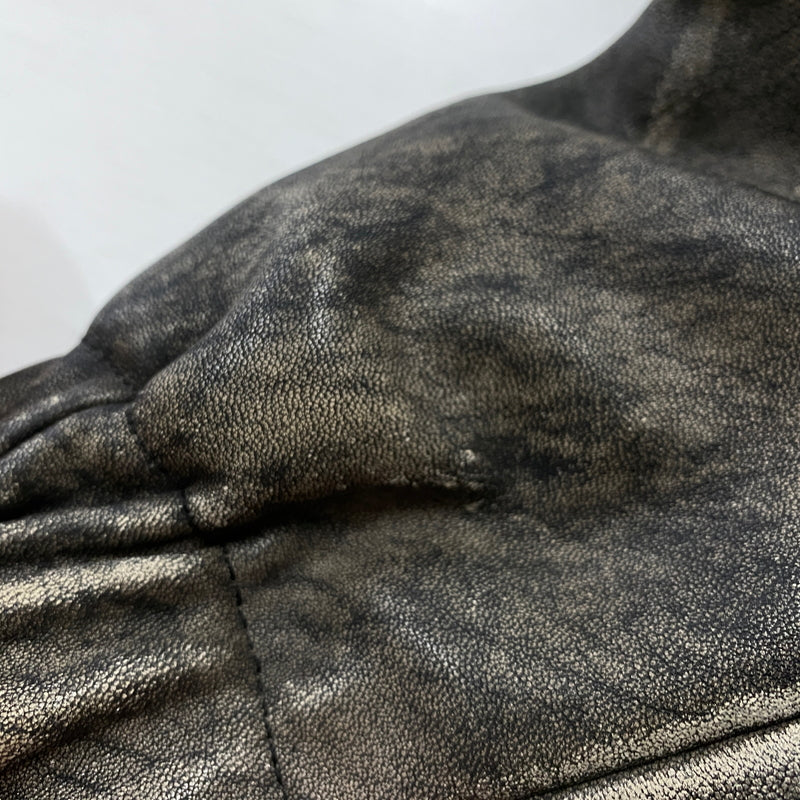 【中古品】【メンズ】 STUSSY ステューシー WORK JACKET STONEWASH LEATHER 115755 ワーク ジャケット ストーンウォッシュ レザー アウター 142-260906-sa-11-teih サイズ：M カラー：ブラック 万代Net店