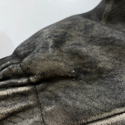 【中古品】【メンズ】 STUSSY ステューシー WORK JACKET STONEWASH LEATHER 115755 ワーク ジャケット ストーンウォッシュ レザー アウター 142-260906-sa-11-teih サイズ：M カラー：ブラック 万代Net店