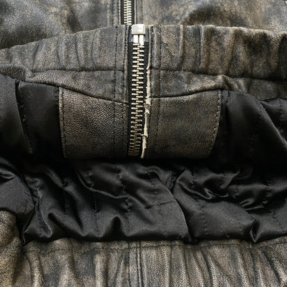 【中古品】【メンズ】 STUSSY ステューシー WORK JACKET STONEWASH LEATHER 115755 ワーク ジャケット ストーンウォッシュ レザー アウター 142-260906-sa-11-teih サイズ：M カラー：ブラック 万代Net店