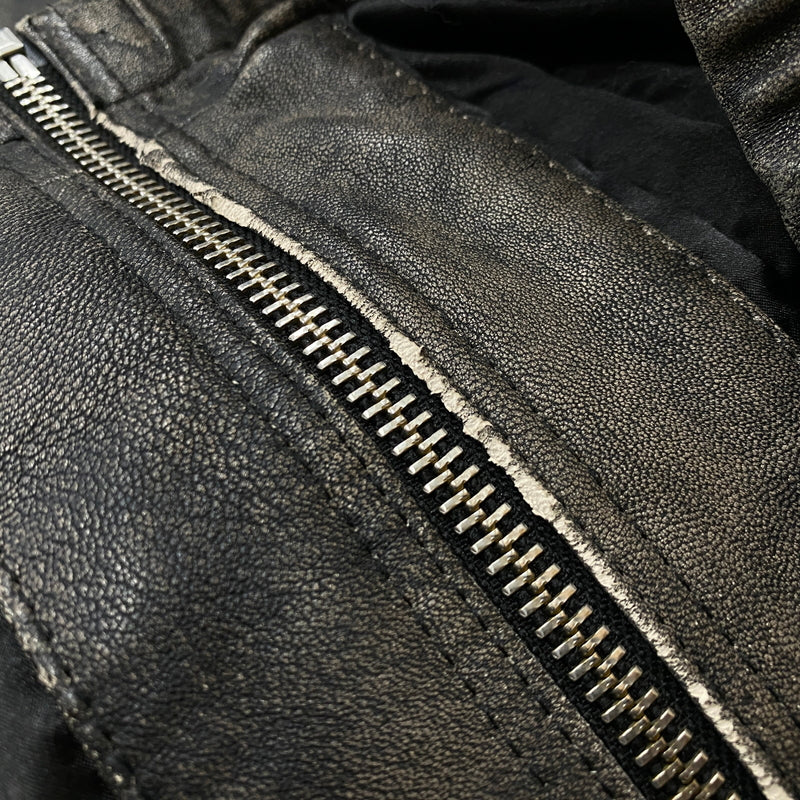 【中古品】【メンズ】 STUSSY ステューシー WORK JACKET STONEWASH LEATHER 115755 ワーク ジャケット ストーンウォッシュ レザー アウター 142-260906-sa-11-teih サイズ：M カラー：ブラック 万代Net店