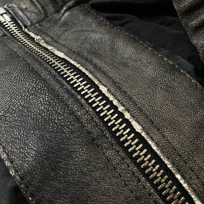 【中古品】【メンズ】 STUSSY ステューシー WORK JACKET STONEWASH LEATHER 115755 ワーク ジャケット ストーンウォッシュ レザー アウター 142-260906-sa-11-teih サイズ：M カラー：ブラック 万代Net店