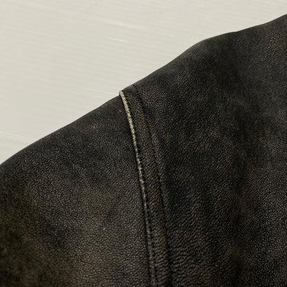 【中古品】【メンズ】 STUSSY ステューシー WORK JACKET STONEWASH LEATHER 115755 ワーク ジャケット ストーンウォッシュ レザー アウター 142-260906-sa-11-teih サイズ：M カラー：ブラック 万代Net店