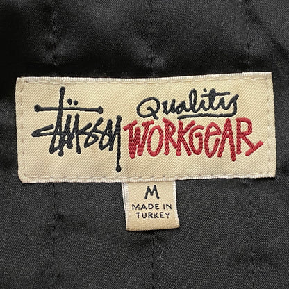 【中古品】【メンズ】 STUSSY ステューシー WORK JACKET STONEWASH LEATHER 115755 ワーク ジャケット ストーンウォッシュ レザー アウター 142-260906-sa-11-teih サイズ：M カラー：ブラック 万代Net店