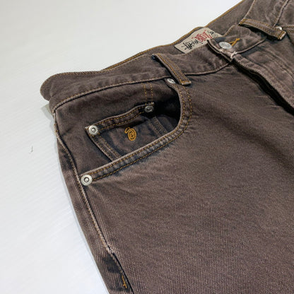 【中古品】【メンズ】 STUSSY ステューシー BIG OL JEAN DENIM 116750 ビッグ デニムパンツ ボトムス ジーンズ 153-260905-ko-02-teih サイズ：30 カラー：ブラウン 万代Net店