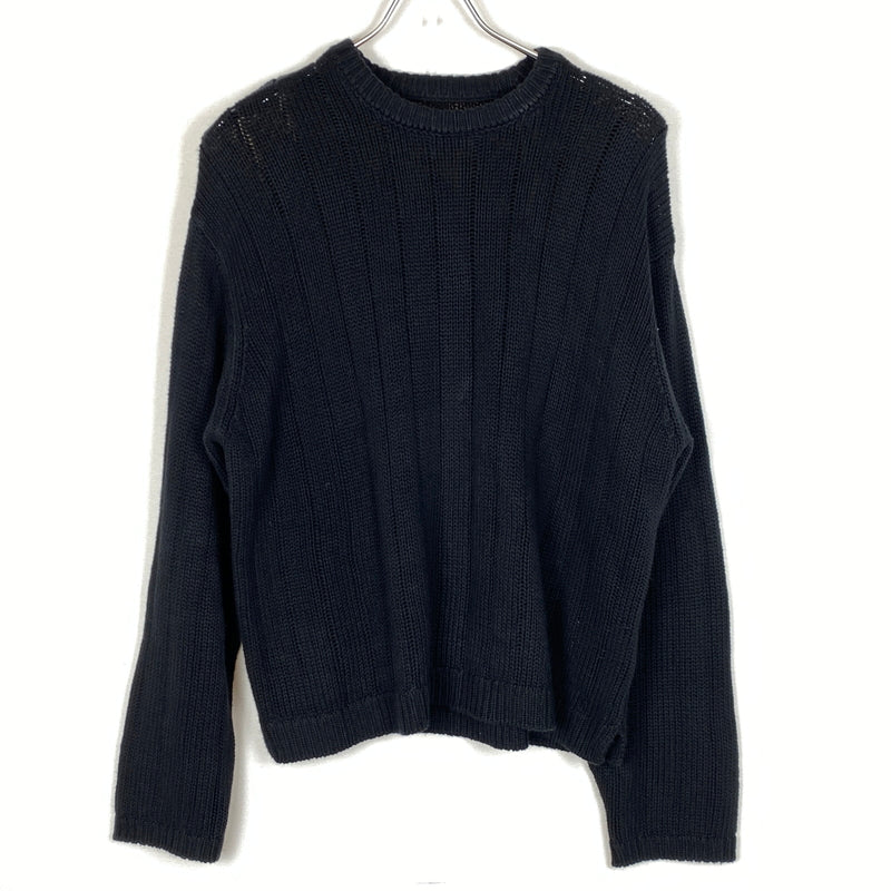 【中古品】【メンズ】 STUSSY ステューシー BUANA LOGO SWEATER 117294 ブアナ ロゴ セーター 長袖 トップス 142-260906-sa-23-teih サイズ：S カラー：ブラック 万代Net店