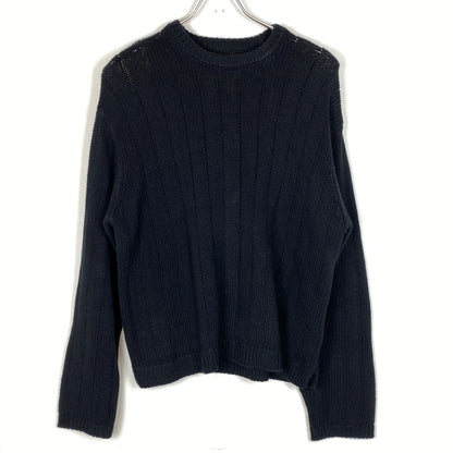 【中古品】【メンズ】 STUSSY ステューシー BUANA LOGO SWEATER 117294 ブアナ ロゴ セーター 長袖 トップス 142-260906-sa-23-teih サイズ：S カラー：ブラック 万代Net店