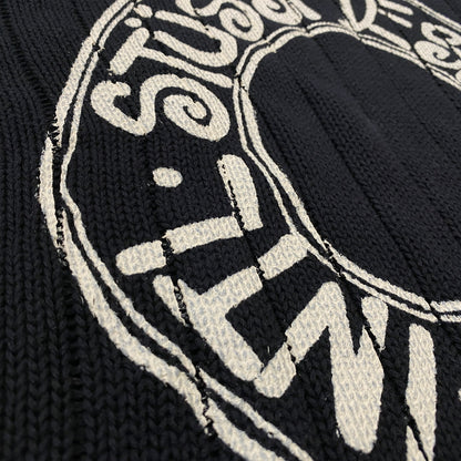 【中古品】【メンズ】 STUSSY ステューシー BUANA LOGO SWEATER 117294 ブアナ ロゴ セーター 長袖 トップス 142-260906-sa-23-teih サイズ：S カラー：ブラック 万代Net店