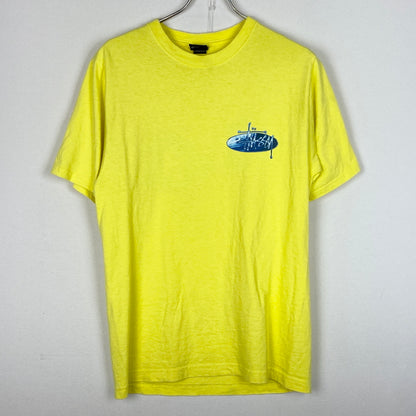 【中古品】【メンズ】 STUSSY ステューシー WAVE OVAL TEE ウェーブ オーヴァル Tシャツ 半袖 トップス 142-260906-sa-21-teih サイズ：S カラー：イエロー 万代Net店