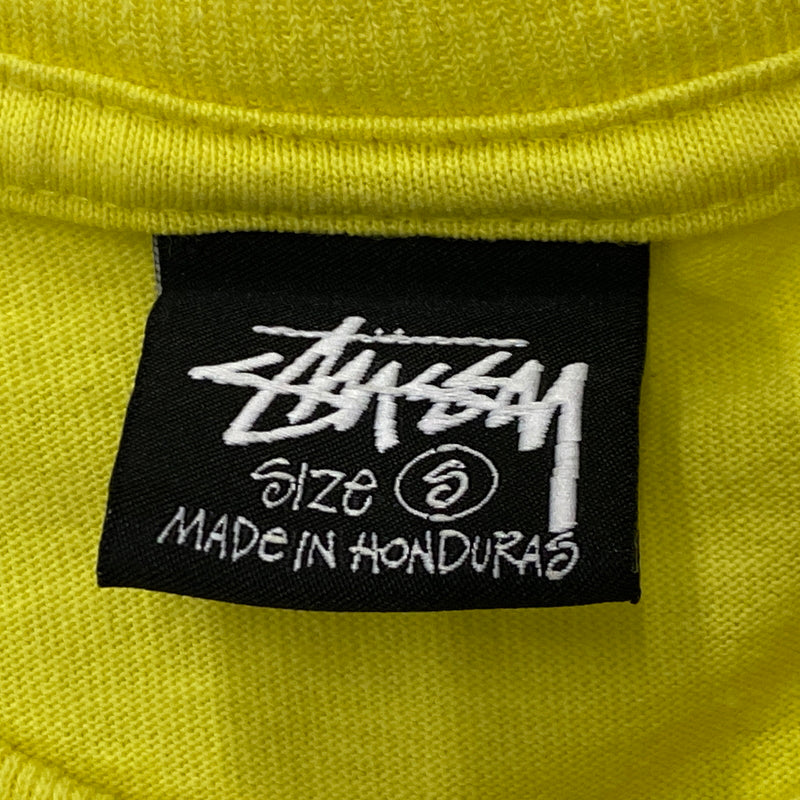【中古品】【メンズ】 STUSSY ステューシー WAVE OVAL TEE ウェーブ オーヴァル Tシャツ 半袖 トップス 142-260906-sa-21-teih サイズ：S カラー：イエロー 万代Net店