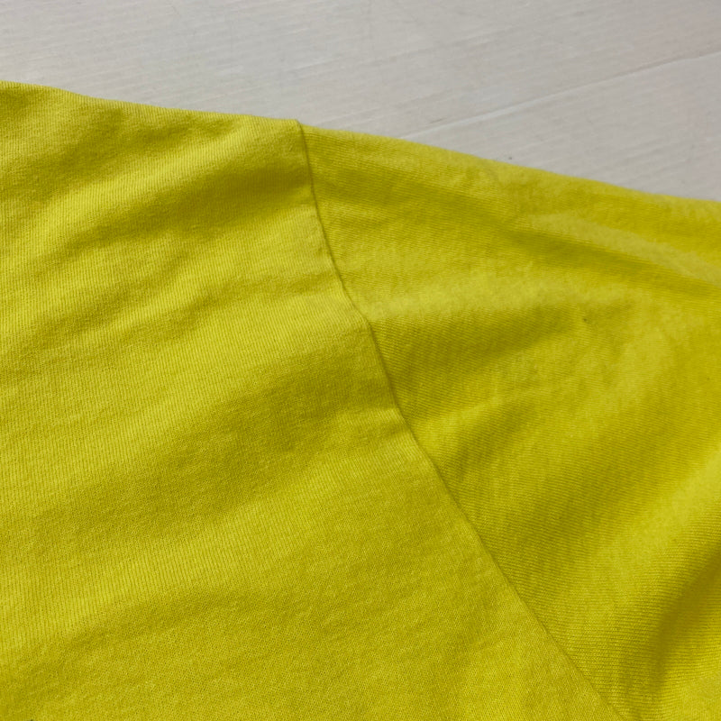 【中古品】【メンズ】 STUSSY ステューシー WAVE OVAL TEE ウェーブ オーヴァル Tシャツ 半袖 トップス 142-260906-sa-21-teih サイズ：S カラー：イエロー 万代Net店