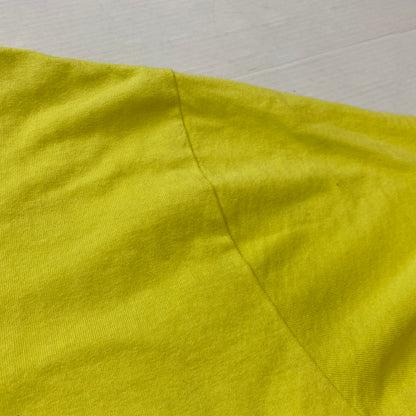 【中古品】【メンズ】 STUSSY ステューシー WAVE OVAL TEE ウェーブ オーヴァル Tシャツ 半袖 トップス 142-260906-sa-21-teih サイズ：S カラー：イエロー 万代Net店