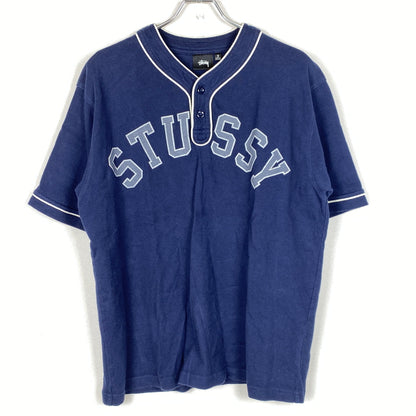 【中古品】【メンズ】 STUSSY ステューシー 1140383 ARCH BASEBALL JERSEY アーチ ベースボール ジャージ 半袖 トップス 142-260906-sa-24-teih サイズ：S カラー：ネイビー 万代Net店