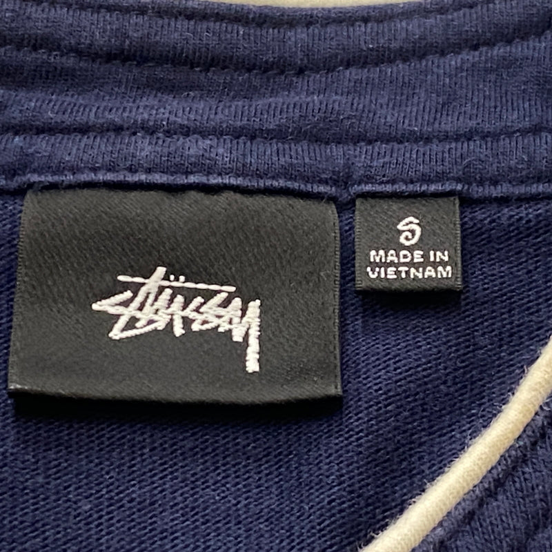 【中古品】【メンズ】 STUSSY ステューシー 1140383 ARCH BASEBALL JERSEY アーチ ベースボール ジャージ 半袖 トップス 142-260906-sa-24-teih サイズ：S カラー：ネイビー 万代Net店