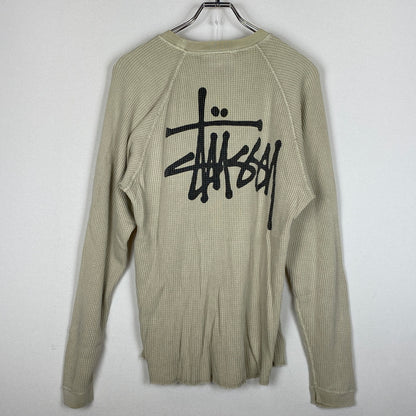 【中古品】【メンズ】 STUSSY ステューシー BASIC STUSSY THERMAL 1140356 ベーシック ステューシー サーマル 長袖 トップス 142-260906-sa-19-teih サイズ：S カラー：ベージュ 万代Net店