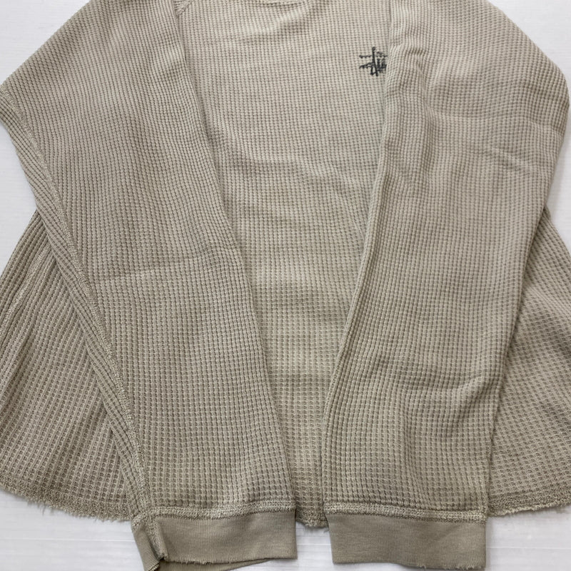 【中古品】【メンズ】 STUSSY ステューシー BASIC STUSSY THERMAL 1140356 ベーシック ステューシー サーマル 長袖 トップス 142-260906-sa-19-teih サイズ：S カラー：ベージュ 万代Net店