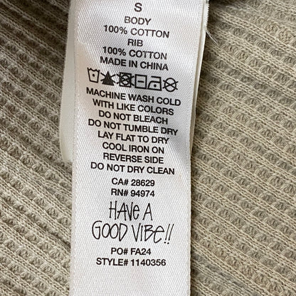 【中古品】【メンズ】 STUSSY ステューシー BASIC STUSSY THERMAL 1140356 ベーシック ステューシー サーマル 長袖 トップス 142-260906-sa-19-teih サイズ：S カラー：ベージュ 万代Net店