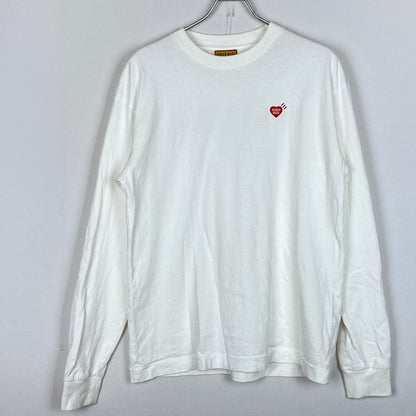 【中古品】【メンズ】 HUMAN MADE ヒューマンメード HEART BADGE L/S T-SHIR HM30CS050 ハート バッジ ロングスリーブ Tシャツ 長袖 トップス 142-260906-sa-20-teih サイズ：M カラー：ホワイト 万代Net店
