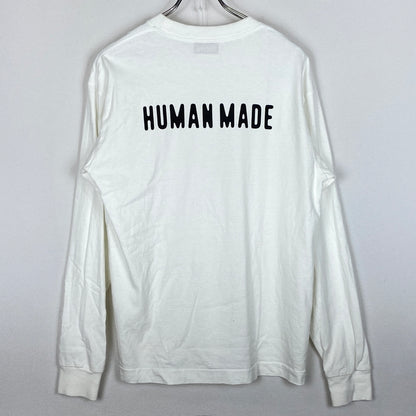 【中古品】【メンズ】 HUMAN MADE ヒューマンメード HEART BADGE L/S T-SHIR HM30CS050 ハート バッジ ロングスリーブ Tシャツ 長袖 トップス 142-260906-sa-20-teih サイズ：M カラー：ホワイト 万代Net店