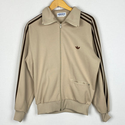 【中古品】【メンズ】 ADIDAS アディダス 80’s VINTAGE TRACK JACKET ADA-06F 80年代 VINTAGE トラック ジャケット 長袖 トップス ジャージ 148-260906-sa-18-teih サイズ：M カラー：ベージュ 万代Net店