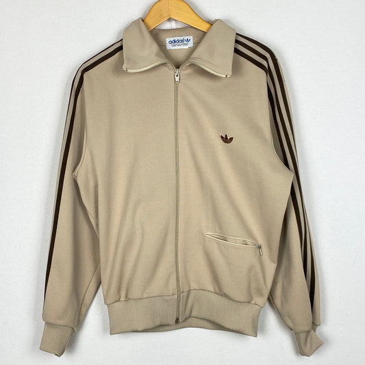 【中古品】【メンズ】 ADIDAS アディダス 80’s VINTAGE TRACK JACKET ADA-06F 80年代 VINTAGE トラック ジャケット 長袖 トップス ジャージ 148-260906-sa-18-teih サイズ：M カラー：ベージュ 万代Net店