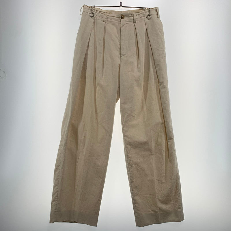 【中古品】【メンズ】 POLYPLOID ポリプロイド WTPT WIDE TAPERED PANTS 04-A-08 ワイド テーパード パンツ ボトムス コットンパンツ 152-260905-ko-06-teih サイズ：2 カラー：ホワイト系/アイボリー系 万代Net店