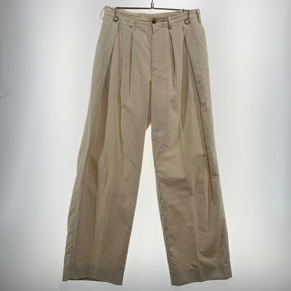 【中古品】【メンズ】 POLYPLOID ポリプロイド WTPT WIDE TAPERED PANTS 04-A-08 ワイド テーパード パンツ ボトムス コットンパンツ 152-260905-ko-06-teih サイズ：2 カラー：ホワイト系/アイボリー系 万代Net店