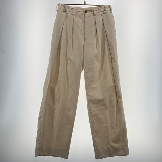 【中古品】【メンズ】 POLYPLOID ポリプロイド WTPT WIDE TAPERED PANTS 04-A-08 ワイド テーパード パンツ ボトムス コットンパンツ 152-260905-ko-06-teih サイズ：2 カラー：ホワイト系/アイボリー系 万代Net店