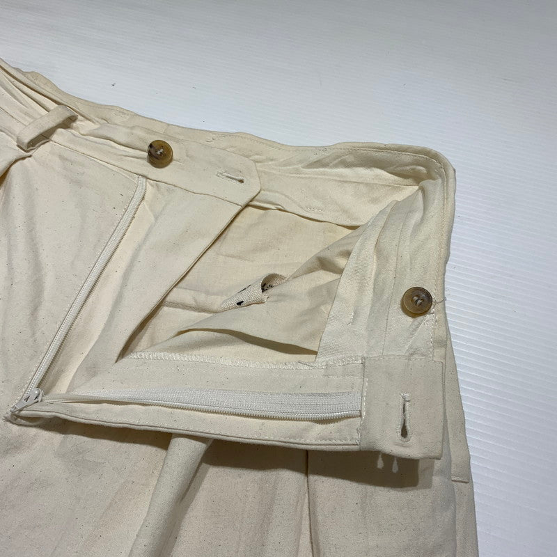 【中古品】【メンズ】 POLYPLOID ポリプロイド WTPT WIDE TAPERED PANTS 04-A-08 ワイド テーパード パンツ ボトムス コットンパンツ 152-260905-ko-06-teih サイズ：2 カラー：ホワイト系/アイボリー系 万代Net店