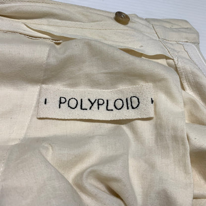 【中古品】【メンズ】 POLYPLOID ポリプロイド WTPT WIDE TAPERED PANTS 04-A-08 ワイド テーパード パンツ ボトムス コットンパンツ 152-260905-ko-06-teih サイズ：2 カラー：ホワイト系/アイボリー系 万代Net店