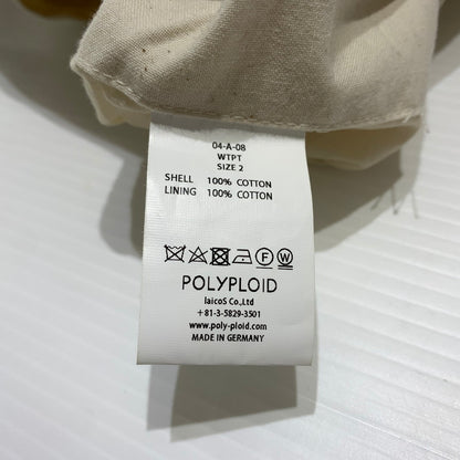 【中古品】【メンズ】 POLYPLOID ポリプロイド WTPT WIDE TAPERED PANTS 04-A-08 ワイド テーパード パンツ ボトムス コットンパンツ 152-260905-ko-06-teih サイズ：2 カラー：ホワイト系/アイボリー系 万代Net店
