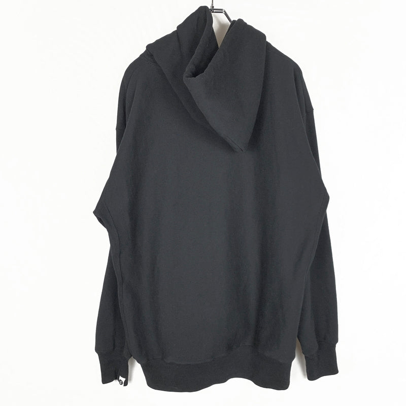 【中古品】【メンズ】 SAPEUR サープル LOGO HOODIE ロゴ フーデッド 長袖 トップス プルーオーバーパーカー 142-260906-sa-26-teih サイズ：XL カラー：ブラック 万代Net店