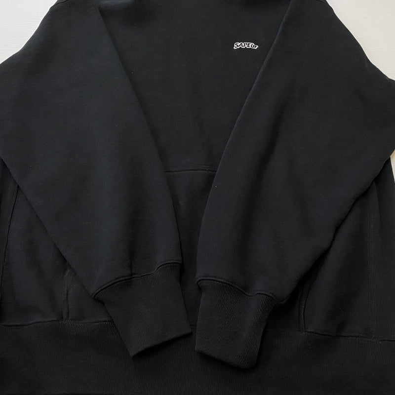 【中古品】【メンズ】 SAPEUR サープル LOGO HOODIE ロゴ フーデッド 長袖 トップス プルーオーバーパーカー 142-260906-sa-26-teih サイズ：XL カラー：ブラック 万代Net店