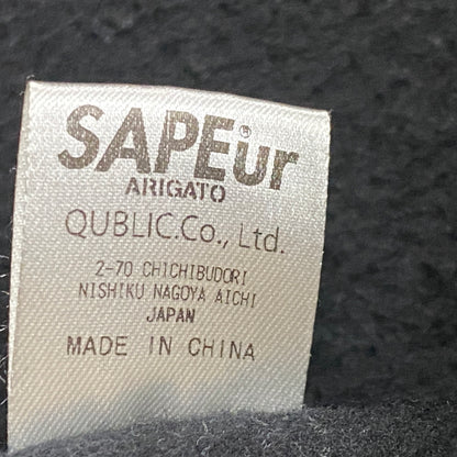 【中古品】【メンズ】 SAPEUR サープル LOGO HOODIE ロゴ フーデッド 長袖 トップス プルーオーバーパーカー 142-260906-sa-26-teih サイズ：XL カラー：ブラック 万代Net店