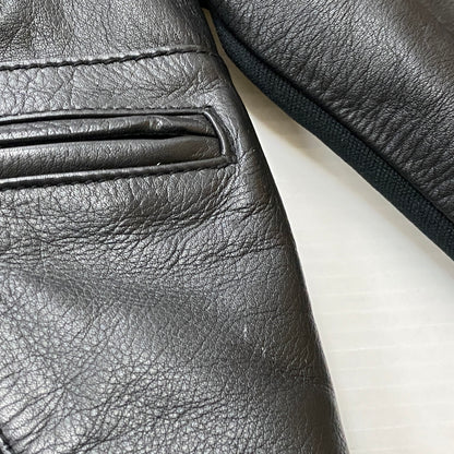 【中古品】【メンズ】 AVIREX アヴィレックス COW LEATHER RIDERS JACKET カウレザー ライダース ジャケット アウター 145-260906-sa-01-teih サイズ：L カラー：ブラック 万代Net店